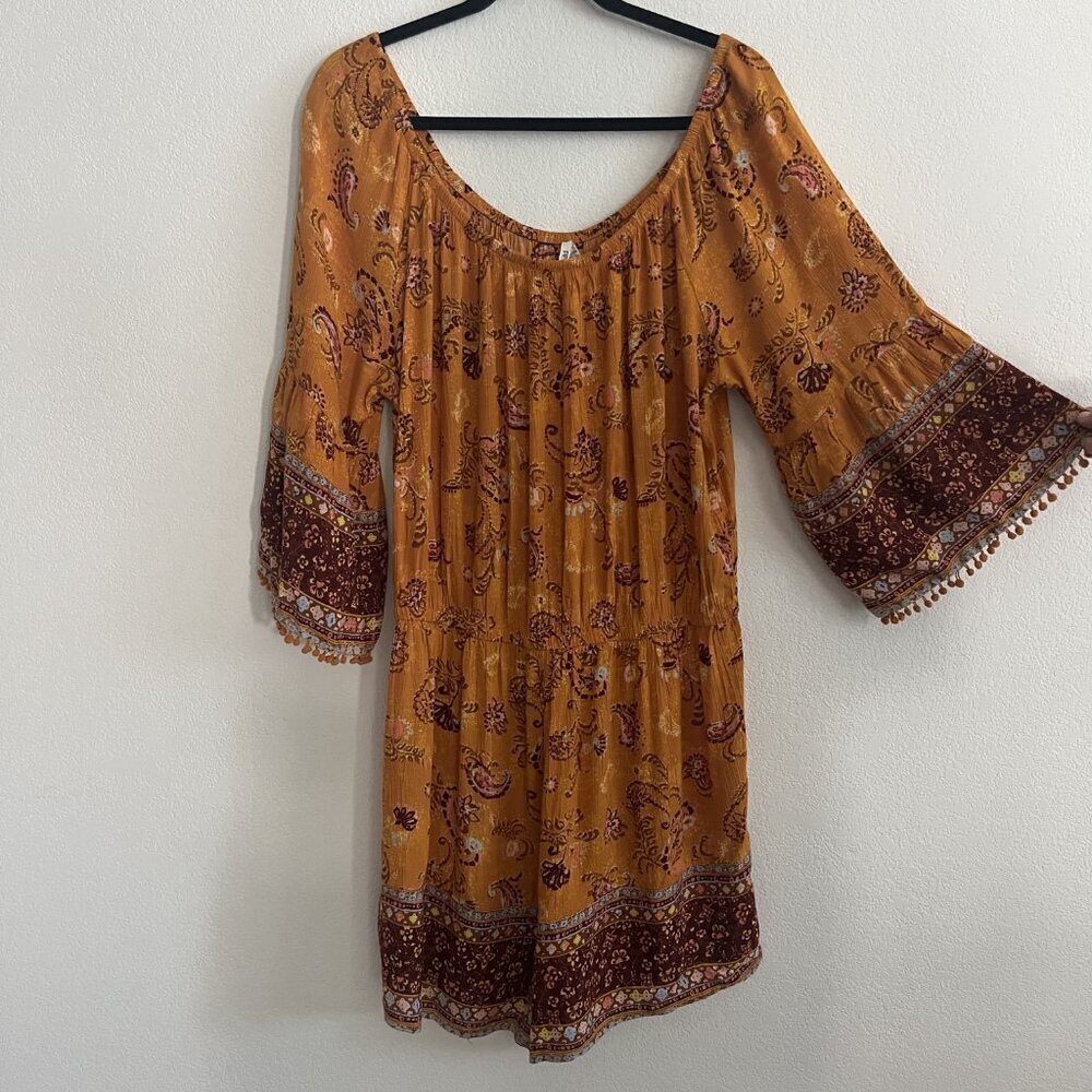 Mudd Boho Off the Shoulder Romper - Picture 3 of 6